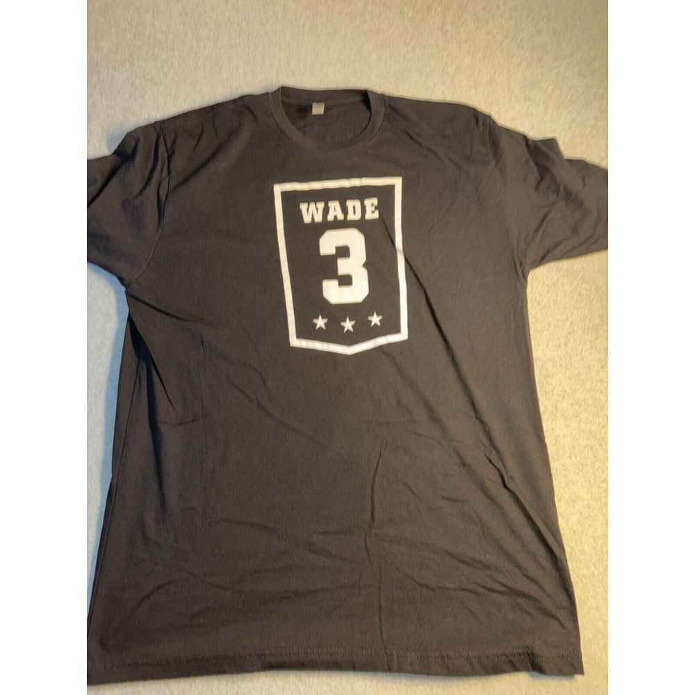 NBA Miami Heat Dwyane Wade #3‎ Basketball Fans Shirt Mens XL Black Next Level